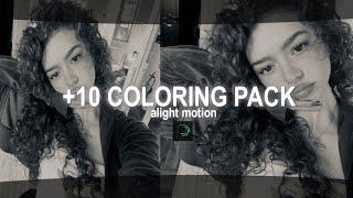 +10 coloring pack ; alight motion