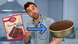 How to Make CHOCOLATE BOX CAKE taste HOMEMADE • JonnyCakes