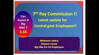 7th Pay Commission !! Pay Hike and Fitment Factor Increase for Central govt Employees!!