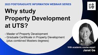 UTS Postgraduate Property Development Webinar (November 2022)