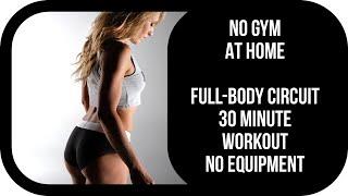 NO GYM - HOME - Circuit Full Body Home Workout - No Equipment - Upper & Lower Body with Abs