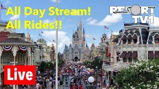  Live: Riding Every Ride at Disney’s Magic Kingdom - All Day Live Stream!