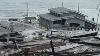 Portion of the Santa Cruz Wharf collapses after waves hit amid high surf warning