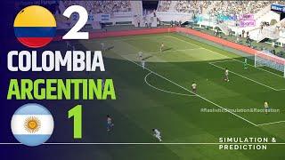 COLOMBIA 2-1 ARGENTINA | Resumen • Eliminatorias Sudamericanas 2024 Simulación/Recreación