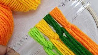 Amazing 3 Beautiful Woolen Yarn Flower making ideas with Scale | Easy Sewing Hack