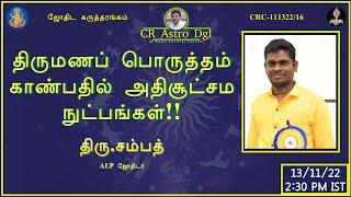 CR astro dgl | Special Sunday Meeting - தலைப்பு திருமணப் பொருத்தத்தில் உள்ள ரகசியங்கள்!!