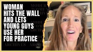 Woman Hits The Wall And Lets Young Guys Use Her For Practice. Modern Women Hitting The Wall