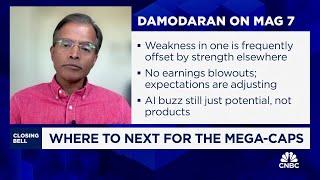 The market is in pause mode on mega caps and saying 'show me the money', says NYU's Aswath Damodaran