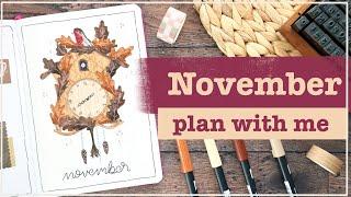 November 2023 | Bullet Journal Set Up | Plan With Me - Autumn / Leaf Theme