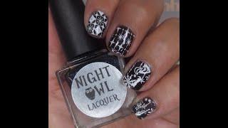 Night Owl Lacquer / Always ~ Maniology / M529 & Bam White