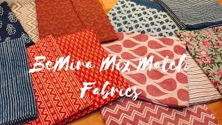 Mix Match Cotton Fabrics | Block Printed | 9804594021 | BeMira Creations