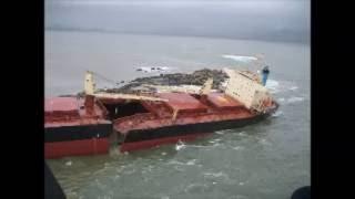 Marine Salvage - Monsoon breaks ship in half