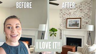 FAUX BRICK FIREPLACE | UNDER $125