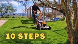 All 10 Spring Lawn Care Steps // In Order