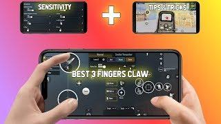 PUBG MOBILE BEST 3 FINGER CLAW SETTINGS EVER | SETUP, SENSITIVITY, SETTINGS and TIPS & TRICKS