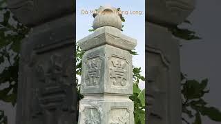 Đá Mỹ Nghệ Thăng Long | Mẫu lan can bằng đá xanh rêu cao cấp điêu khắc hoạ tiết cảnh tứ quý