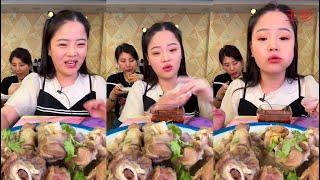 【2023 EATING SHOW】대창 동파육 새우 족발 중국 먹방 。CHINESE FOOD XIAOYU XIAOXUAN。N02。09042023。3