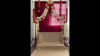 Simple DIY backdrop decor -part 5 | Varalakshmi vratam decor