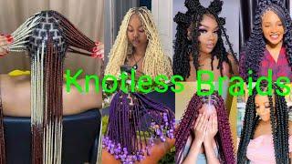 60 + Latest Knotless Braids Hairstyles 2024 | Knotless Box Braids Hairstyles For Black Ladies