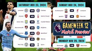 EPL FIXTURES TODAY - PREMIER LEAGUE FIXTURES GAMEWEEK 12 - MAN CITY VS TOTTENHAM #epl