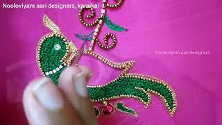 Parrot embroidery designs / parrot motif design for beginners