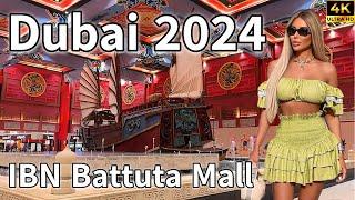 Dubai IBN Battuta Mall  Amazing Themed Shopping Mall, Six Beautiful Courts [ 4K ] Walking Tour