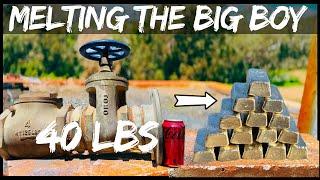 Melting The 40 LB Brass Boy - Huge Haul - ASMR Metal Melting - Free Metal - Trash To Treasure