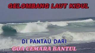  Gelombang laut Pantai Selatan Tinggi harap hati-hati yg pingin mandi GOA Cemara Bantul Yogyakarta