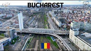 4K Bucharest Romania | Central Train Station (Gara De Nord) | Basarab Bridge | 4K UltaHD 60fps