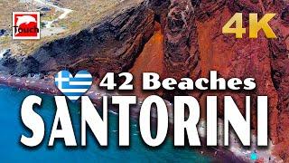 42 Best Beaches of SANTORINI, Greece 4K ► Top Places & Secret Beaches in Europe #touchgreece