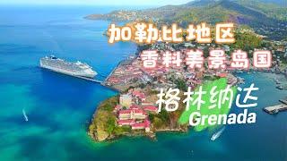 【Grenada,Caribbean】aerial views of the Spice Isle's jelly-like sea, exploring its beauty and history