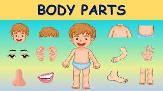 Learn Body parts, Body Parts, Body Parts For Kids, Parts of body with Spellings, Body Parts Name.