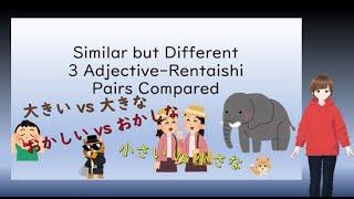 Similar but Different: 3 adjective-rentaishi pairs compaired #learnjapanese