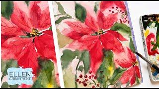 My favorite watercolor technique for soft florals