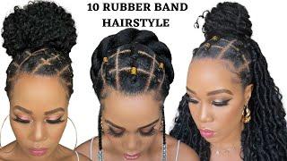 10 QUICK & EASY RUBBER BAND HAIRSTYLES ON  NATURAL HAIR / TUTORIALS / Protective Style / Tupo1