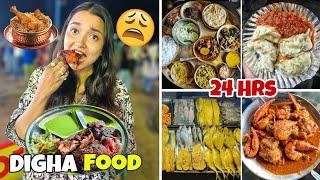 Vlog - Eating DIGHA FOOD for 24 Hours Challenge - Everything I Ate in Digha Beach - FOOD CHALLENGE