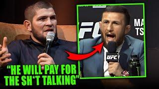 Khabib Nurmagomedov CRITICIZES Merab for his Strange BEHAVIOUR!!