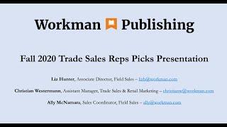 Workman Publishing - NEIBA Fall 2020 Trade Sales Reps Picks Presentation