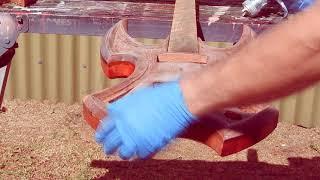 meat axe time lapse sprayed red