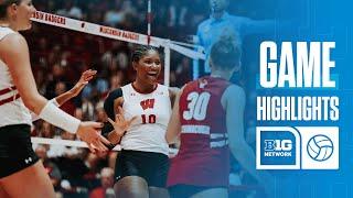 Marquette at Wisconsin | Highlights | Big Ten Volleyball | 09/17/2024