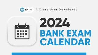 2024 Bank Exam Calendar | Vinitha Miss | Entri Banking Live