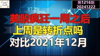 【投资TALK君1216期】美股疯狂的一周之后，上周是转折点吗？对比熊市前的2021年12月20241222#CPI #nvda #美股 #投资 #英伟达 #ai #特斯拉