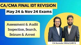 IDT Revision CA/CMA Final May 24 & Nov 24 | Assessment & Audit, Inspection, Search | Surender Mittal