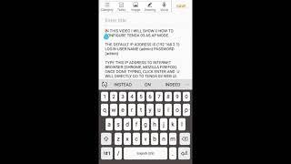 TENDA 03 AP MODE CONFIGURATION TUTORIAL