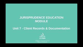 CLPNM Jurisprudence: Unit 7