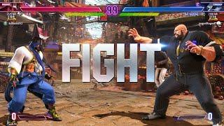 Street Fighter 6  JB (Rank #2 Rashid) Vs Snake Eyez (#1 Ranked Zangief)  SF6 High Level Matches!