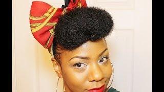 RETRO NATURAL HAIR STYLE  #HOTD