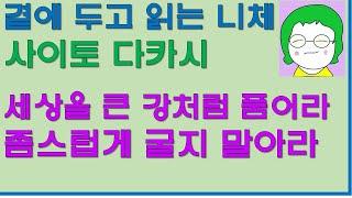 [공기의책읽기] 곁에 두고 읽는 니체, 사이토 다카시, 세상을 큰 강처럼 품어라, 좀스럽게 굴지 말아라