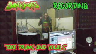 DIRTY JOKES recording "Take Drums & Vocals" "Destroyed By Nonsense"