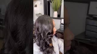 Traditional Sew In using Raw Indian Hair from Amber Nicole Hair #sewin #traditionalsewin #bundles